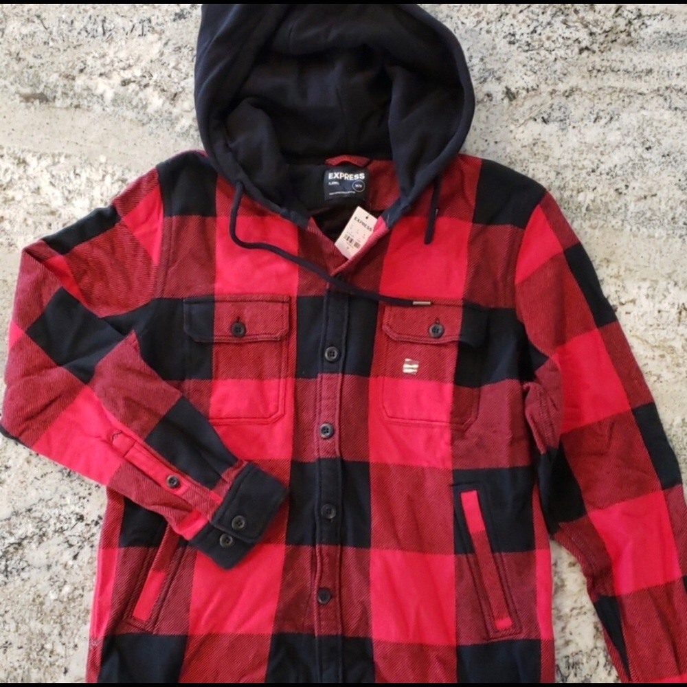 Men’s Flannel hooded sweatshirt
